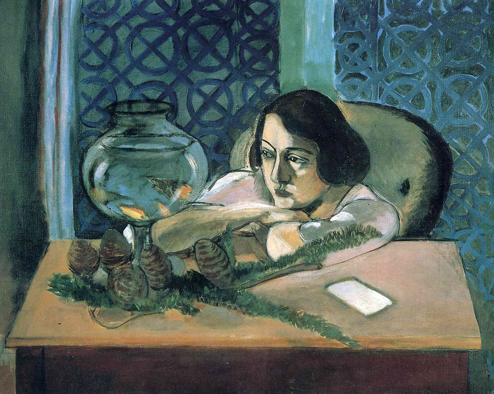 Henri Matisse - Woman Before a Fish Bowl. Woman Before an Aquarium 1922